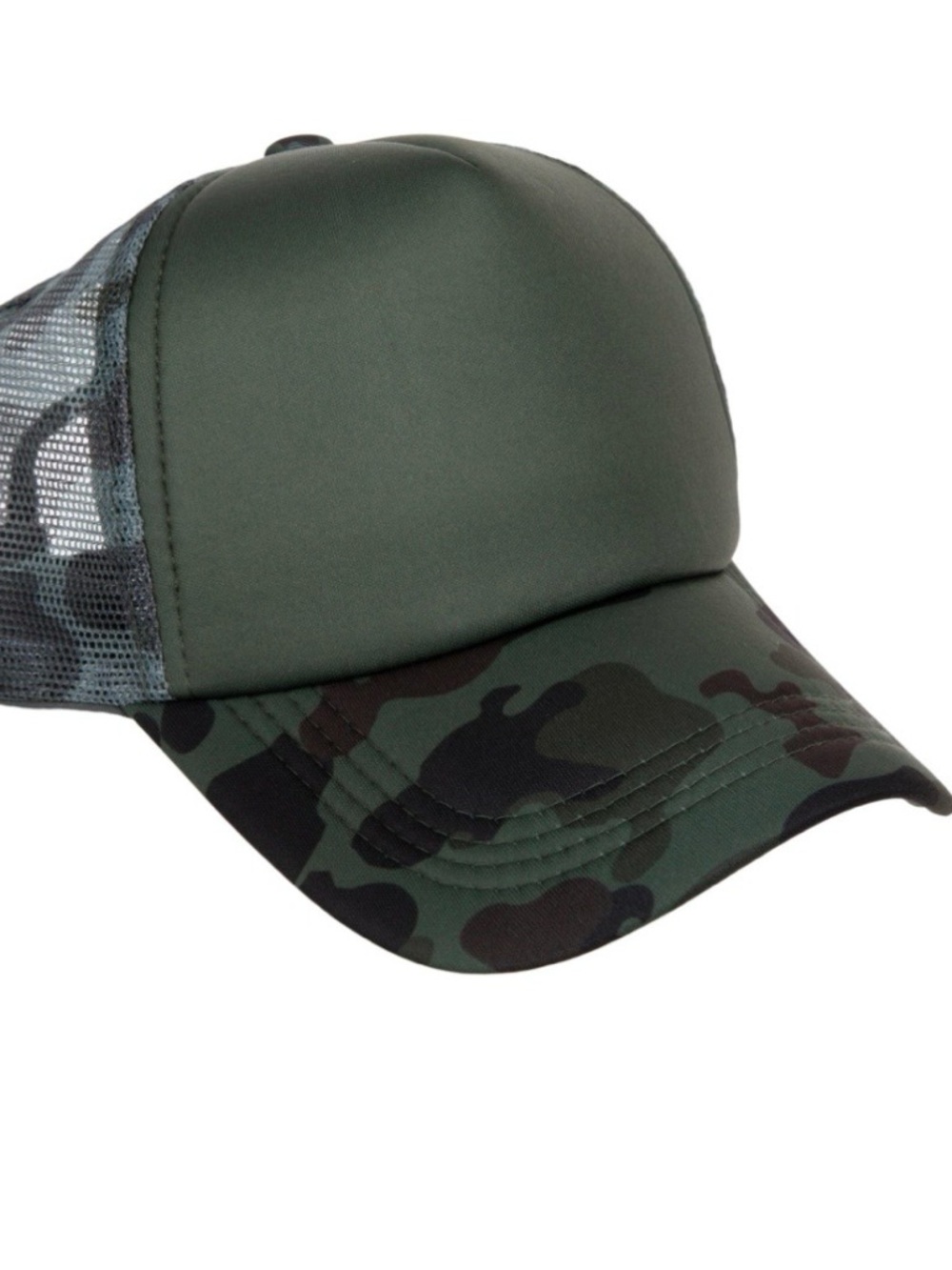 Green Camo Mesh Trucker Hat NEW IN PACKAGE